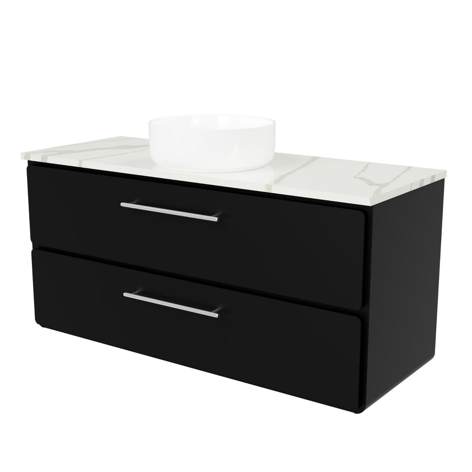 Timberline Colby Wall Hung Vanity with Silk Surface Top and Above Counter Basin