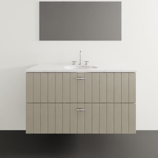Timberline Henley Vertical Wall Hung Vanity With Under Counter Basin - 1050mm Single Basin HEN-V-1050-C-SSU-W-VER | The Blue Space