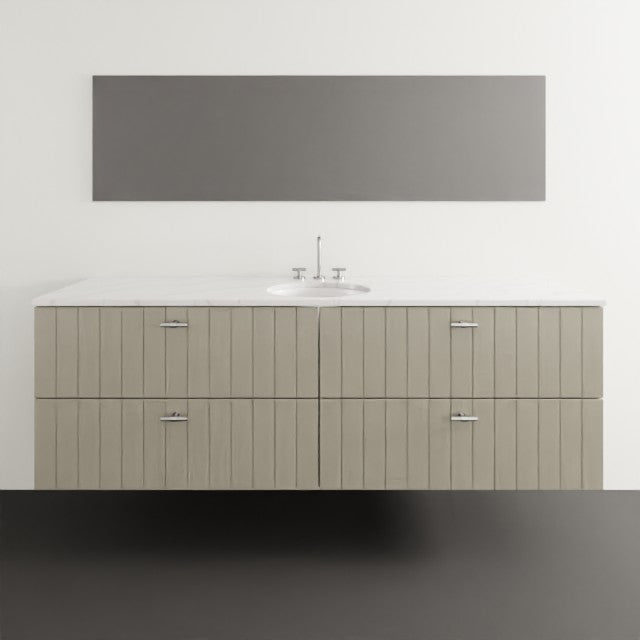 Timberline Henley Vertical Wall Hung Vanity With Under Counter Basin - 1800mm Single Basin HEN-V-1800-C-SSU-W-VER | The Blue Space