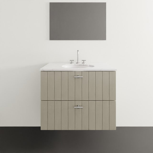 Timberline Henley Vertical Wall Hung Vanity With Under Counter Basin - 750mm Single Basin HEN-V-750-C-SSU-W-VER | The Blue Space