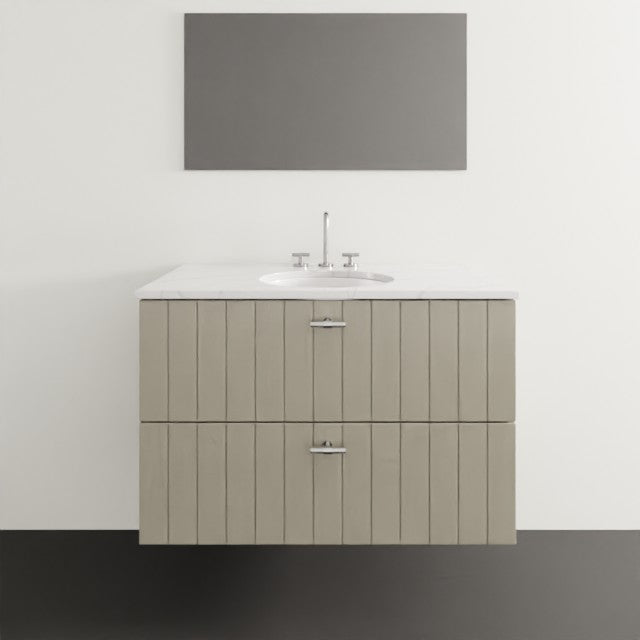 Timberline Henley Vertical Wall Hung Vanity With Under Counter Basin - 900mm Single Basin HEN-V-900-C-SSU-W-VER | The Blue Space