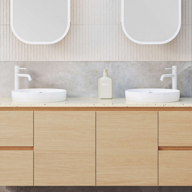 Timberline Henry 360mm Round Semi Inset Basin - White Gloss
