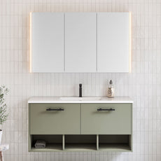 Lifestyle Timberline Kansas Wall Hung Vanity with Regal Acrylic Top KAN-V-1200-C-REG-W - The Blue Space