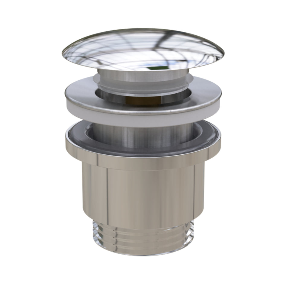 Timberline Mushroom Cover Pop Up Waste with Overflow - Chrome