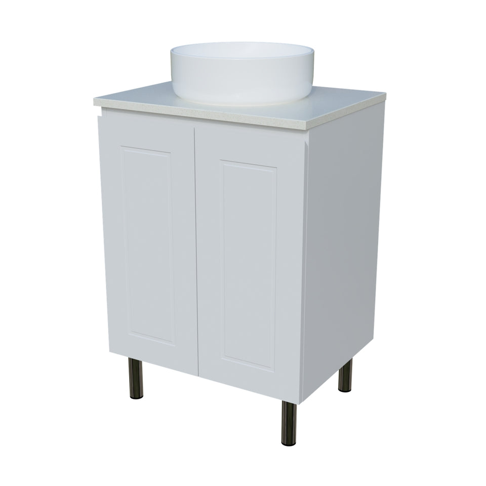 Timberline Nevada Classic On Legs Vanity with SilkSurface Top and Above Counter Basin