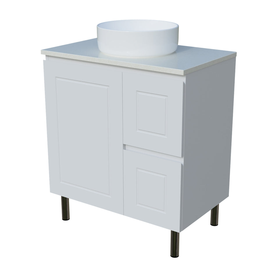 Timberline Nevada Classic On Legs Vanity with SilkSurface Top and Above Counter Basin