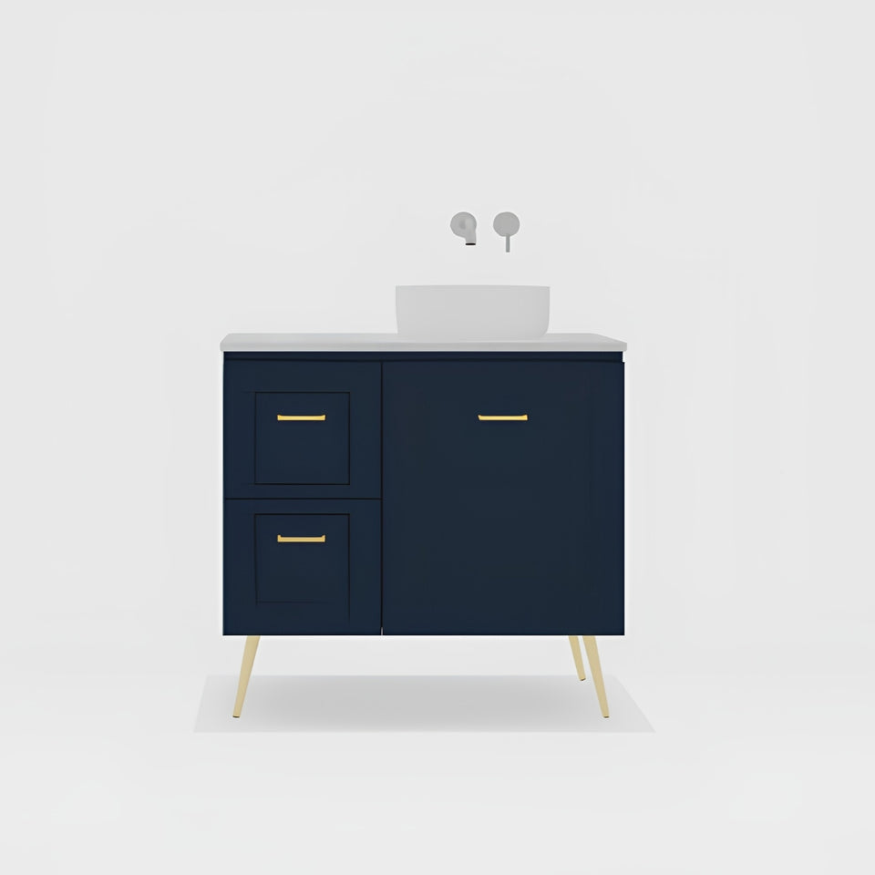 Timberline Nevada Classic On Legs Vanity with SilkSurface Top and Above Counter Basin