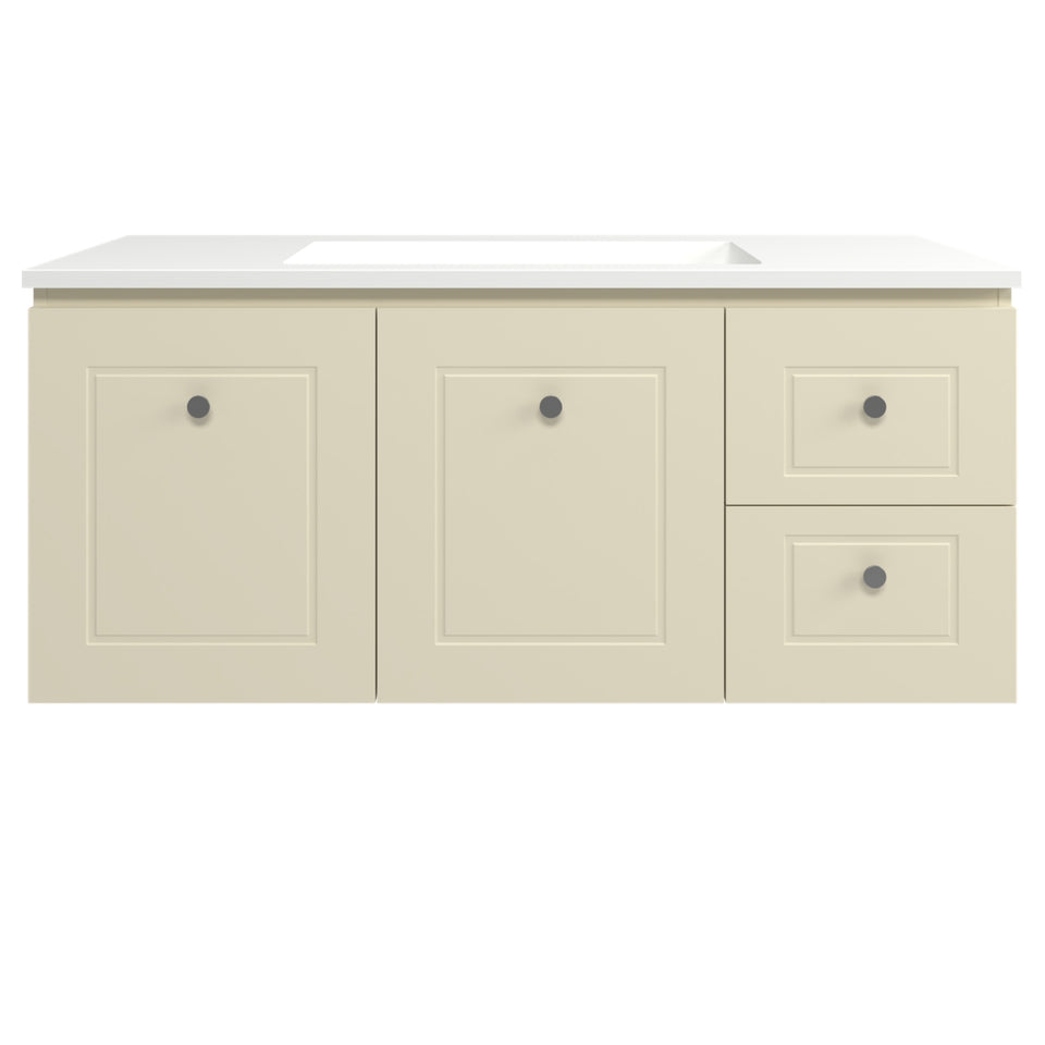 Timberline Nevada Classic Wall Hung Vanity with Vogue Mineral Composite Top