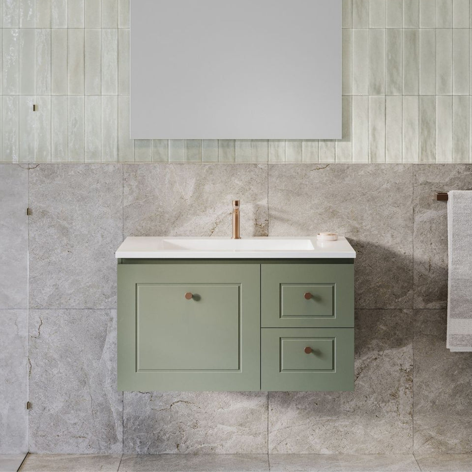 Timberline Nevada Classic Wall Hung Vanity with Vogue Mineral Composite Top
