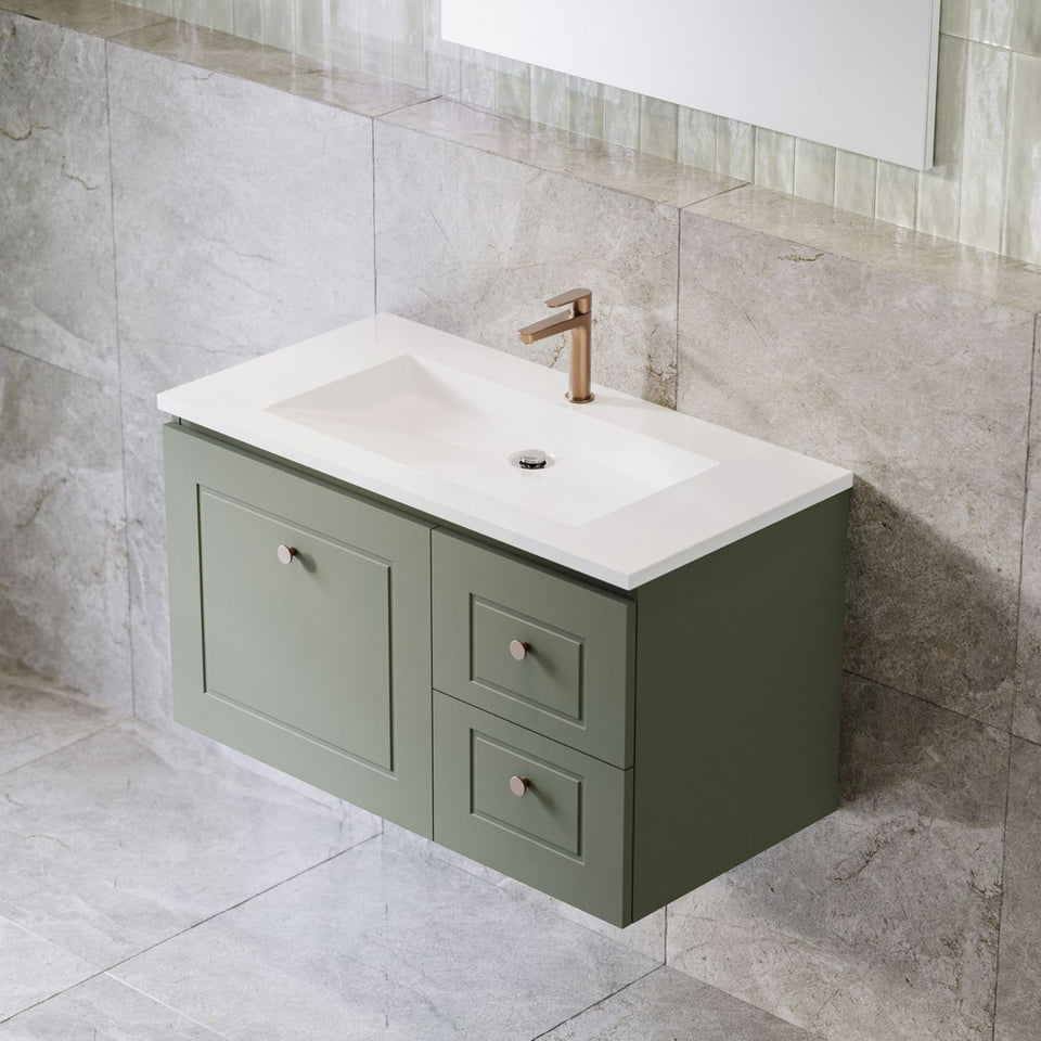 Timberline Nevada Classic Wall Hung Vanity with Vogue Mineral Composite Top