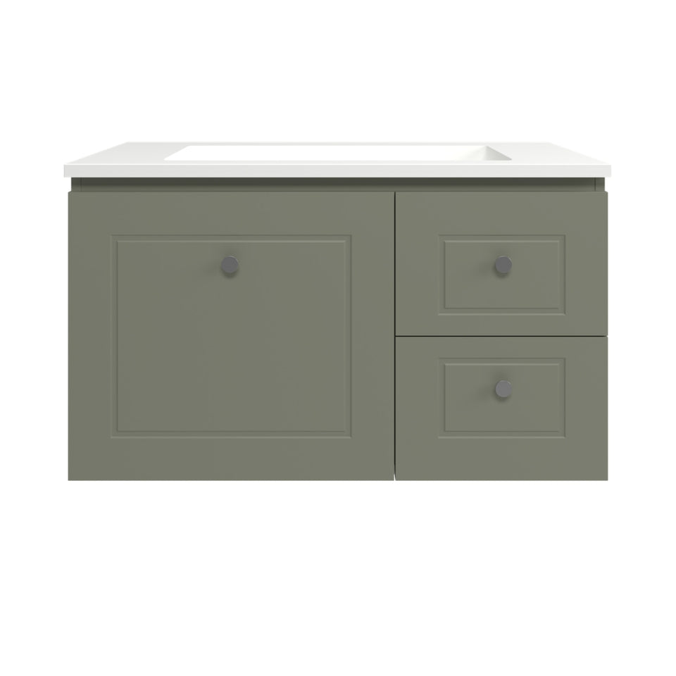Timberline Nevada Classic Wall Hung Vanity with Vogue Mineral Composite Top