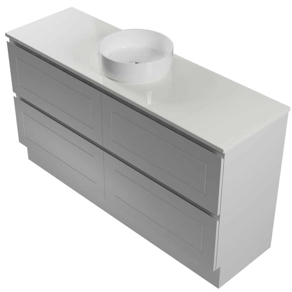 Timberline Nevada Plus Classic Floor Standing Vanity with SilkSurface Top and Above Counter Basin