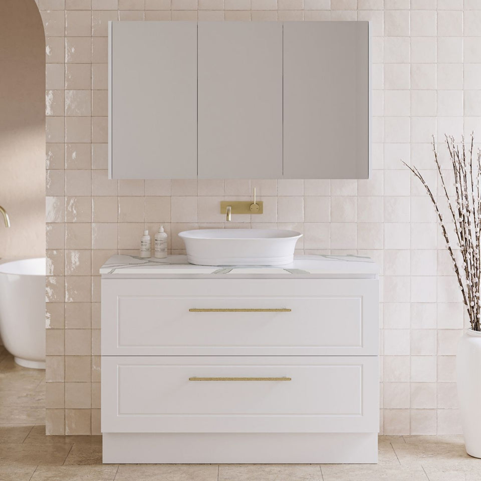 Timberline Nevada Plus Classic Floor Standing Vanity with SilkSurface Top and Above Counter Basin