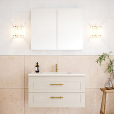 Lifestyle Timberline Nevada Plus Classic Wall Hung Vanity with Stadium Mineral Composite Top NVPC-V-900-C-STD-W - The Blue Space