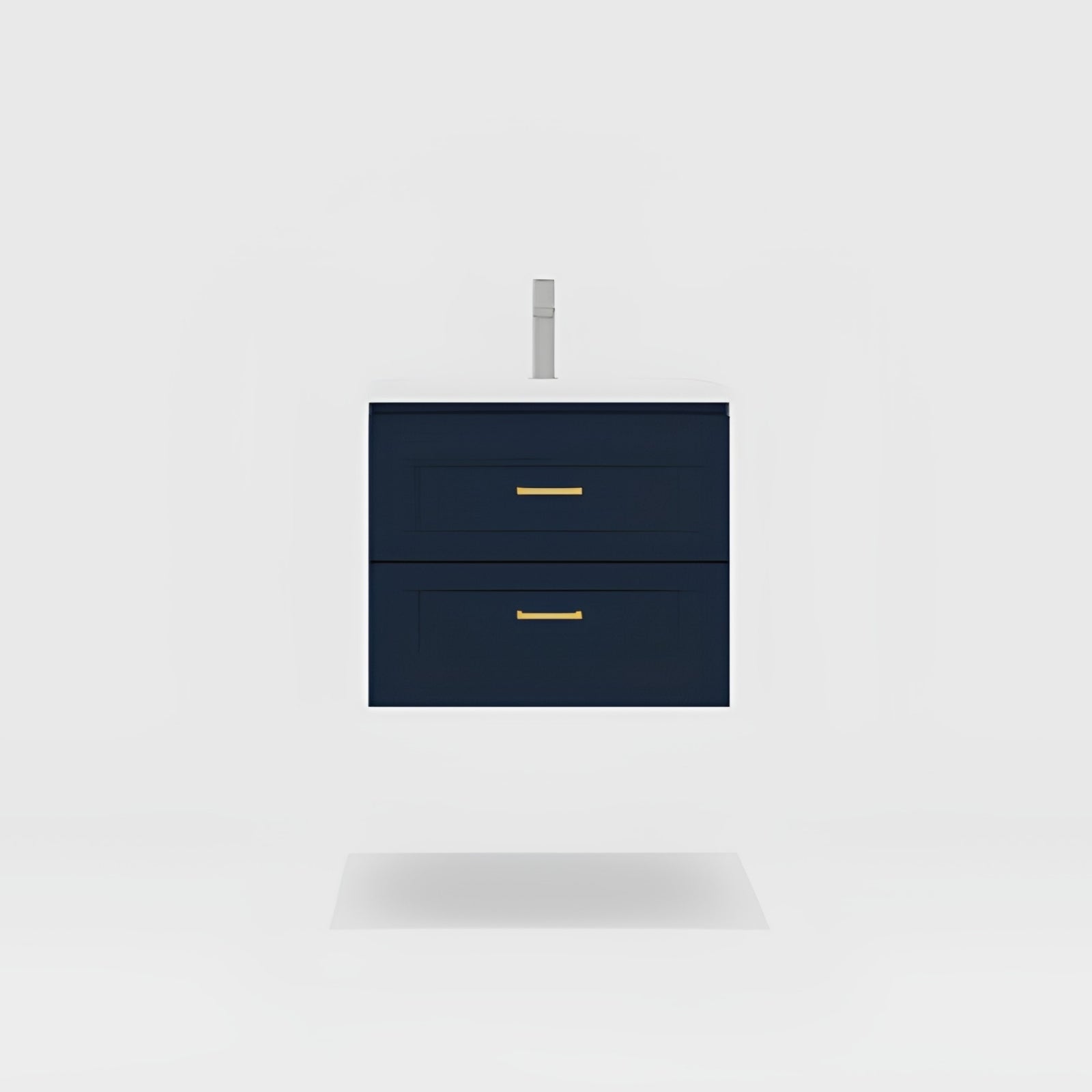 Variant Timberline Nevada Plus Classic Wall Hung Vanity with Stadium Mineral Composite Top NVPC-V-600-C-STD-W - The Blue Space