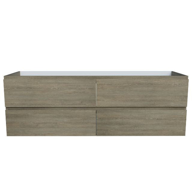Timberline Nevada Plus Wall Hung Vanity Cabinet Only 1500mm Centre Bowl NEVP-VCO-1500-C-X-W | The Blue Space