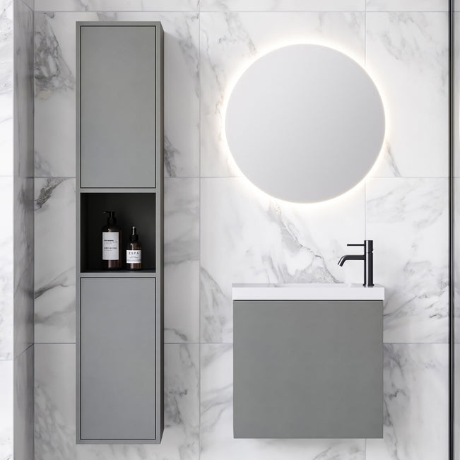 Timberline Ollie Wall Hung Vanity OLL-V-550-L-NAN-W - The Blue Space
