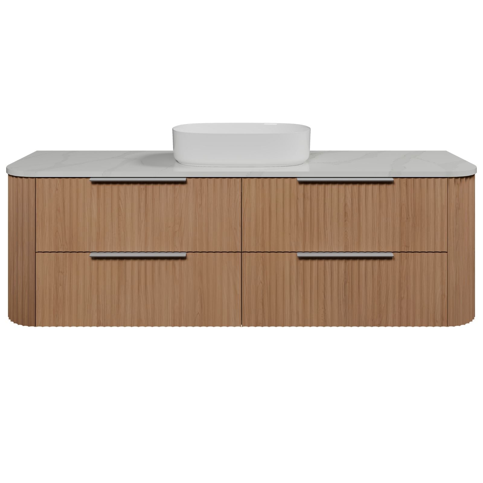 Timberline Socoa Apollo Wall Hung Vanity with Above Counter Basin 1800mm Centre Bowl SOC-V-1800-C-SSA-W-AP - The Blue Space