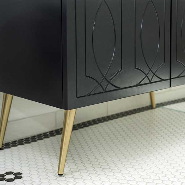 Timberline Sutherland House Regency Vanity Leg Close Up-The Blue Space