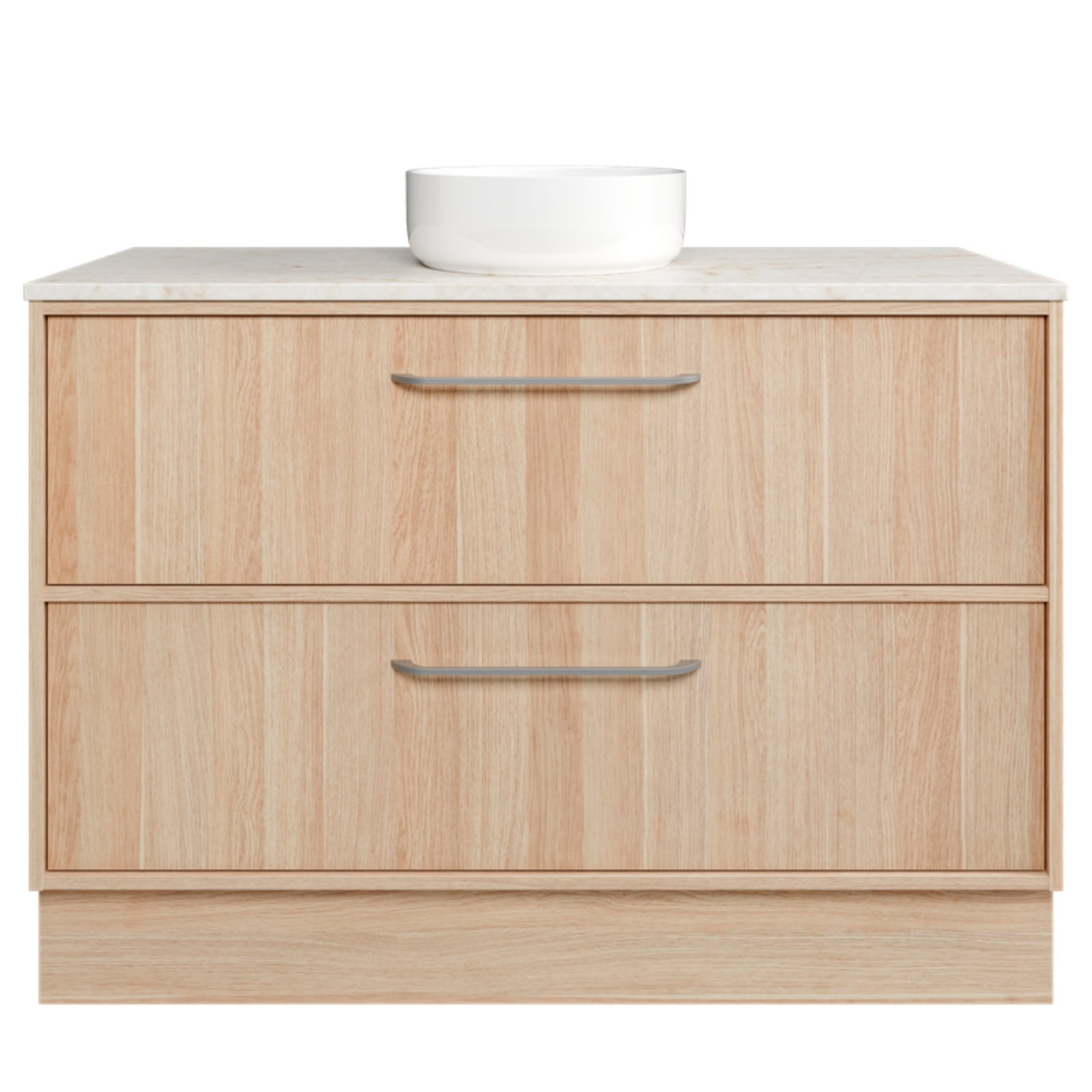Timberline Taro Floor Standing Vanity with SilkSurface Top and Above Counter Basin TAR-V-1500-L-SSA-F-The Blue Space