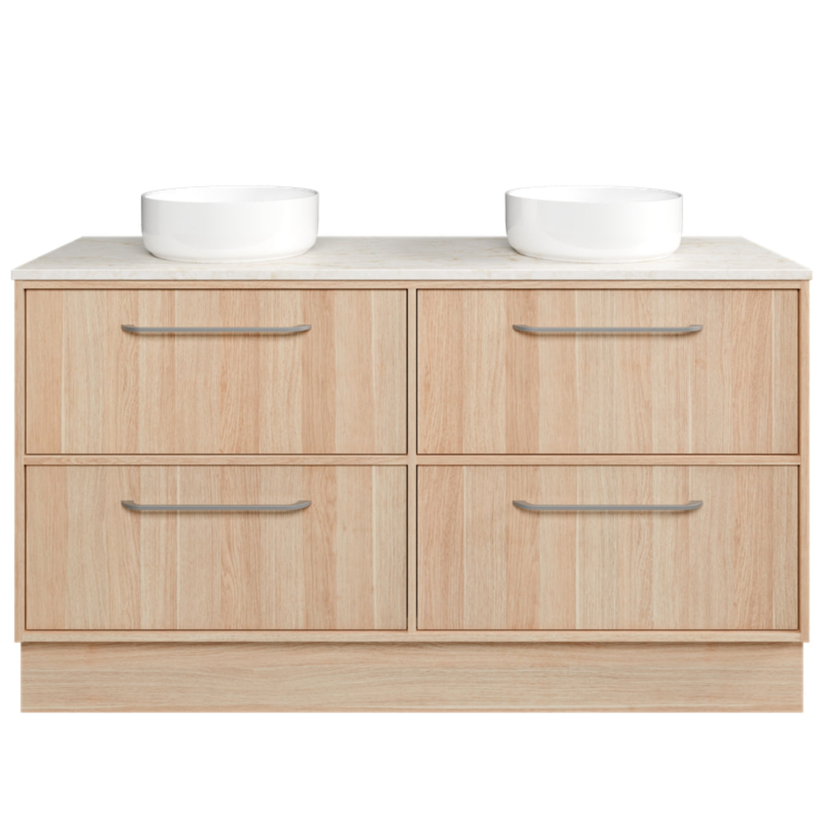 Timberline Taro Floor Standing Vanity with SilkSurface Top and Above Counter Basin TAR-V-1800-L-SSA-F-The Blue Space