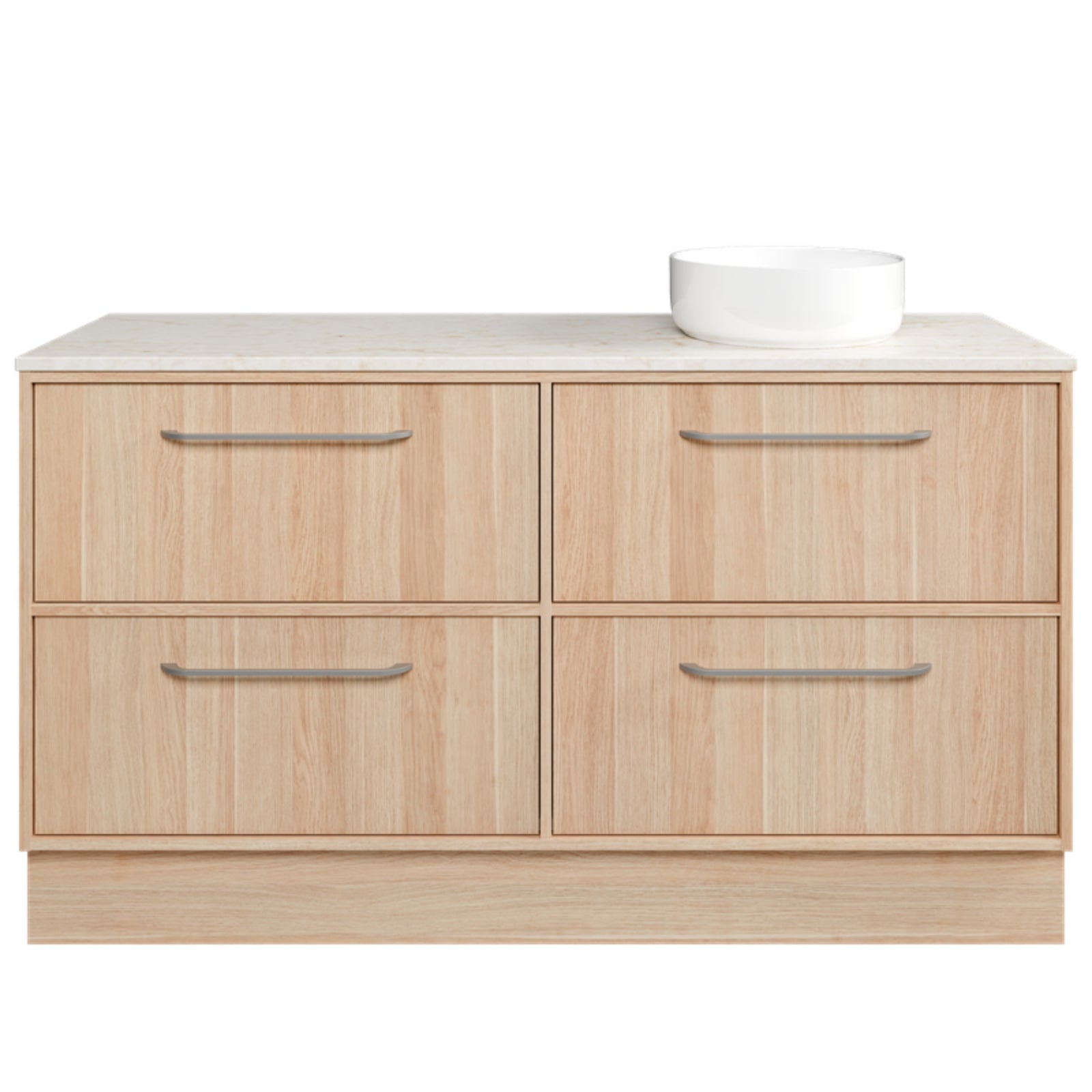 Timberline Taro Floor Standing Vanity with SilkSurface Top and Above Counter Basin TAR-V-1500-D-SSA-F-The Blue Space
