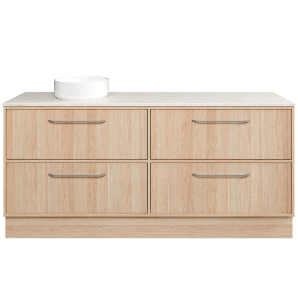 Timberline Taro Floor Standing Vanity with SilkSurface Top and Above Counter Basin TAR-V-1800-R-SSA-F-The Blue Space