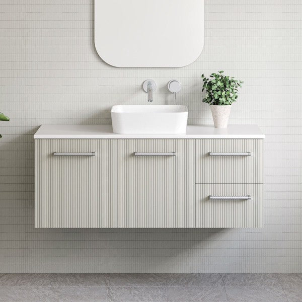 Timberline Victoria Wall Hung Vanity with Silksurface top & Above Coun