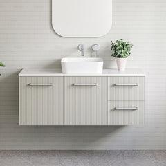 Timberline Victoria Wall Hung Vanity with Silksurface top & Above Counter Basin
