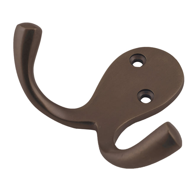 Tradco Double Robe Hooks Antique Brass 4040 - The Blue Space