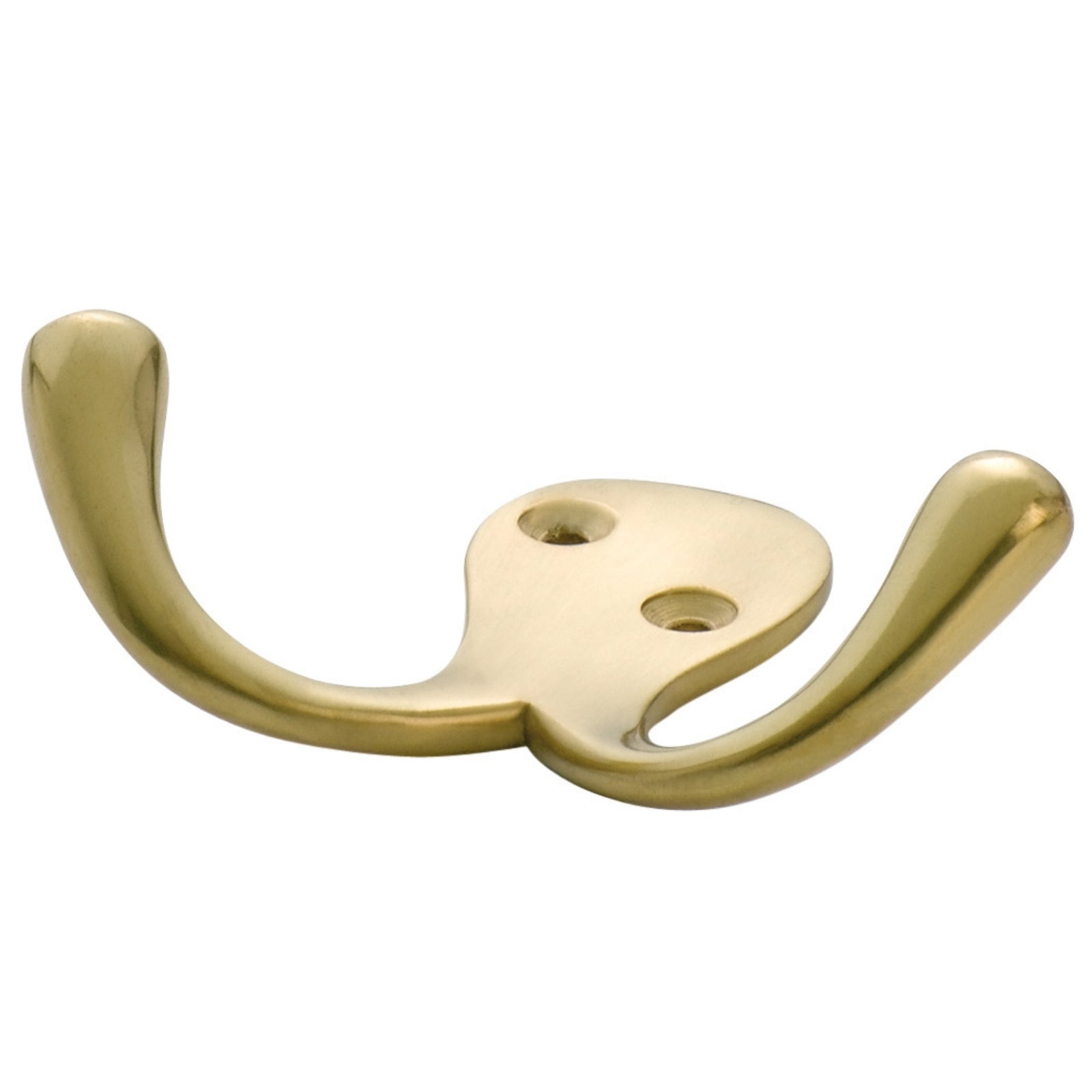 Tradco Double Robe Hooks Polished Brass 3925 - The Blue Space