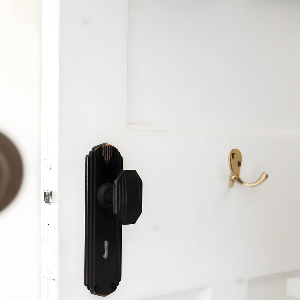 TradCo Double Robe Hooks Polished Brass