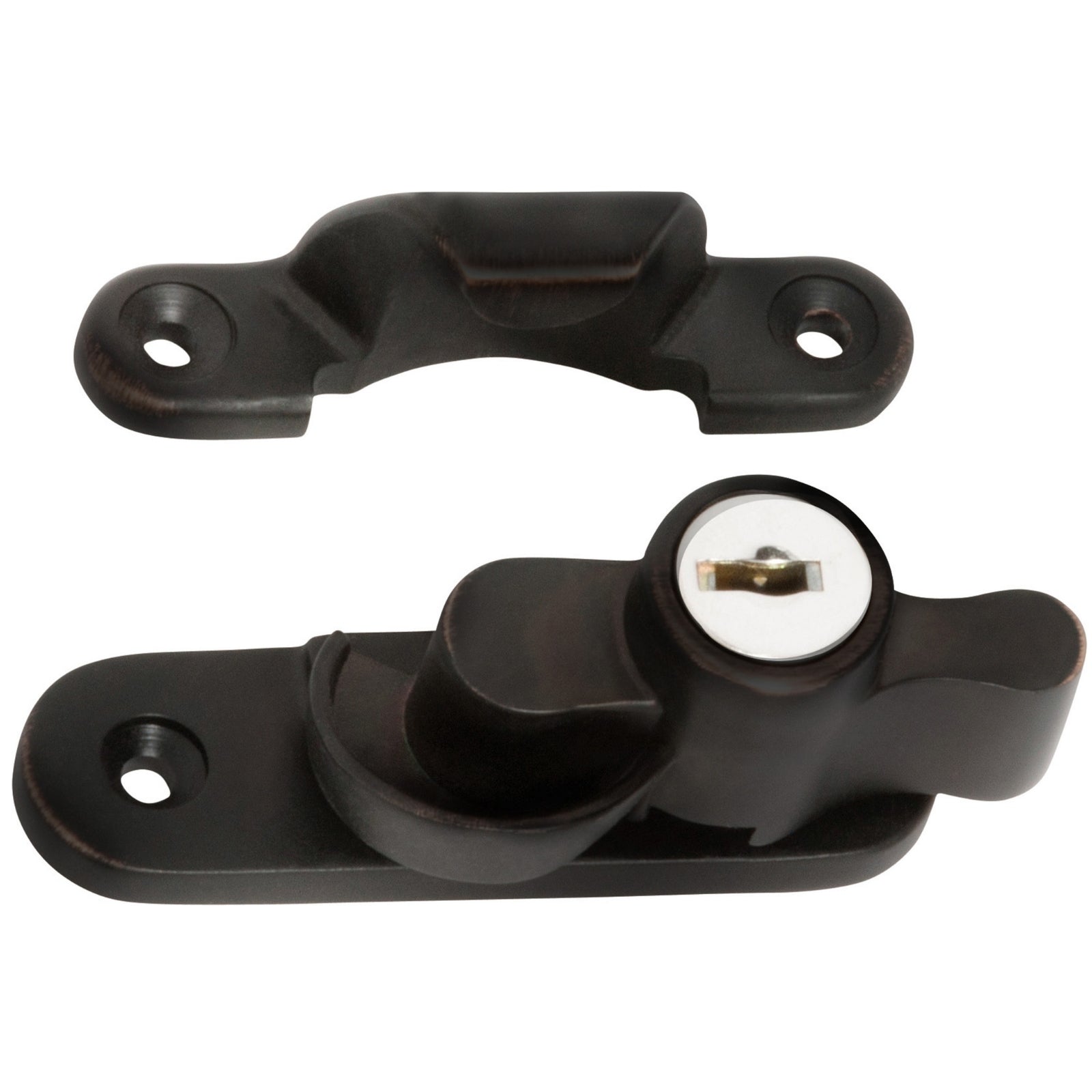 Tradco Key Operated Locking Sash Fastener Antique Copper 1607 - The Blue Space