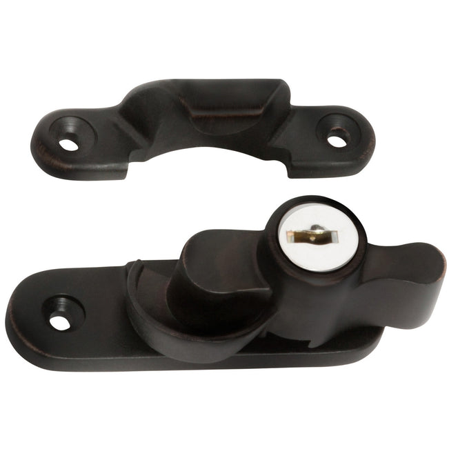 Tradco Key Operated Locking Sash Fastener Antique Copper 1607 - The Blue Space
