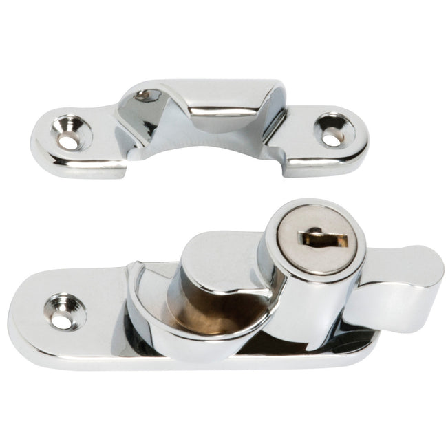 Tradco Key Operated Locking Sash Fastener Chrome Plated 1608 - The Blue Space