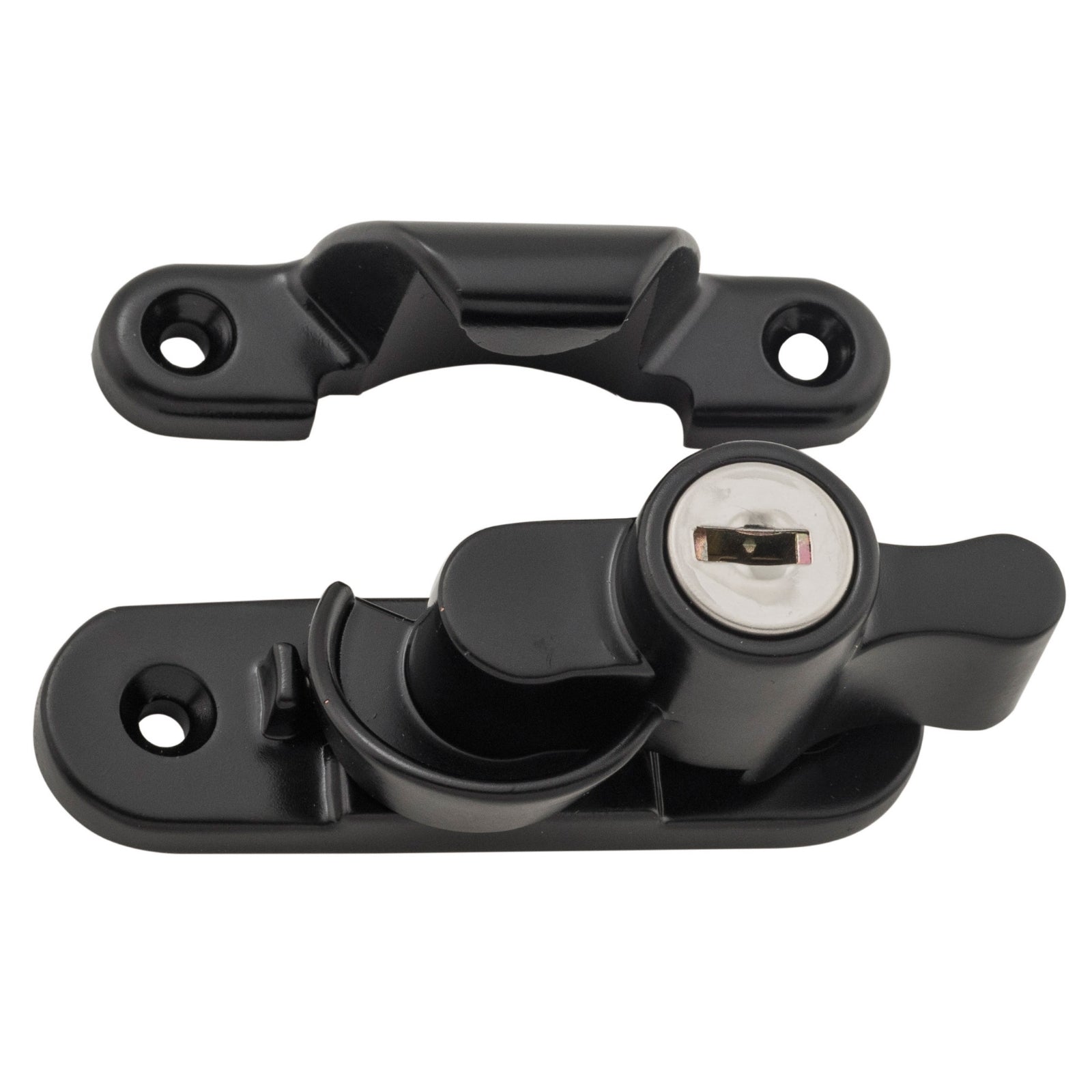 Tradco Key Operated Locking Sash Fastener Matte Black 1837 - The Blue Space