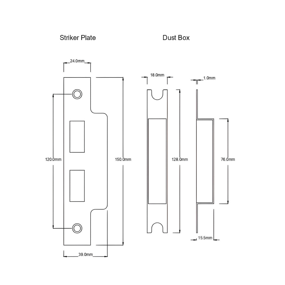 TradCo Menton Lever Long Backplate Entrance Set with High Security Lock Antique Brass