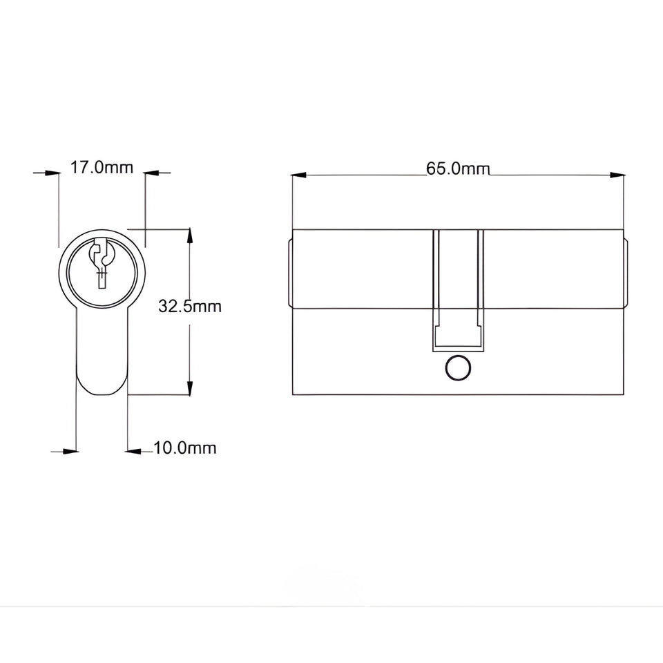 TradCo Menton Lever Long Backplate Entrance Set with High Security Lock Satin Chrome