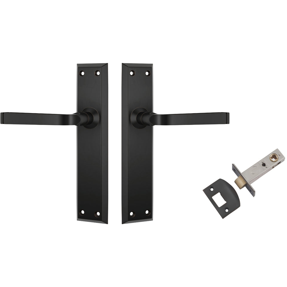 TradCo Menton Lever Long Backplate Passage Set Antique Copper