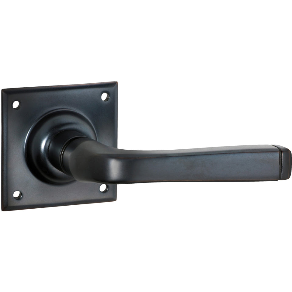 TradCo Menton Lever Square Rose Antique Copper