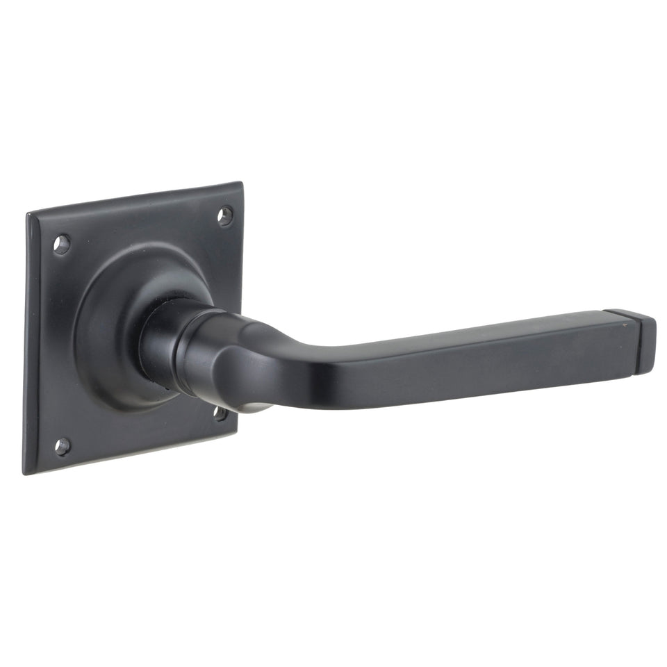 TradCo Menton Lever Square Rose Matte Black