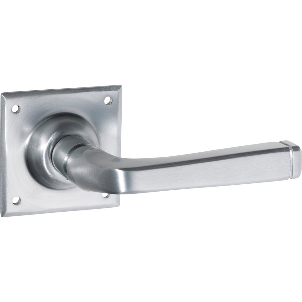 TradCo Menton Lever Square Rose Satin Chrome