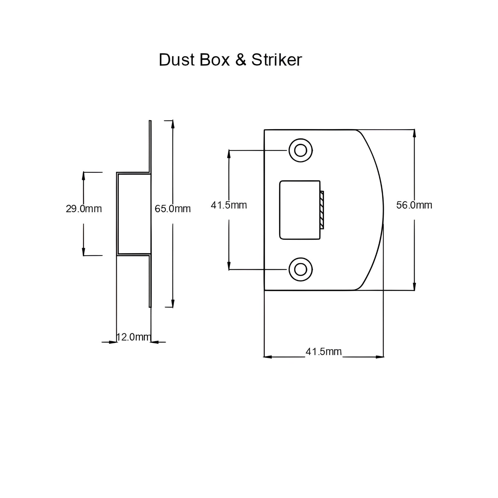 Dust Box TradCo Milton Door Knob Long Backplate Privacy Set Polished Brass 0720KPRIV60 - The Blue Space