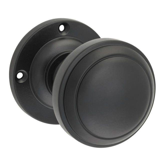 Tradco Milton Knob Round Rose Matte Black 6453 - The Blue Space