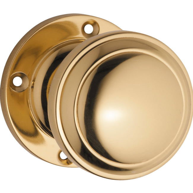 Tradco Milton Knob Round Rose Polished Brass Sdg 0723 - The Blue Space