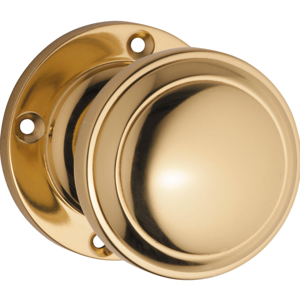 TradCo Milton Knob Round Rose Polished Brass