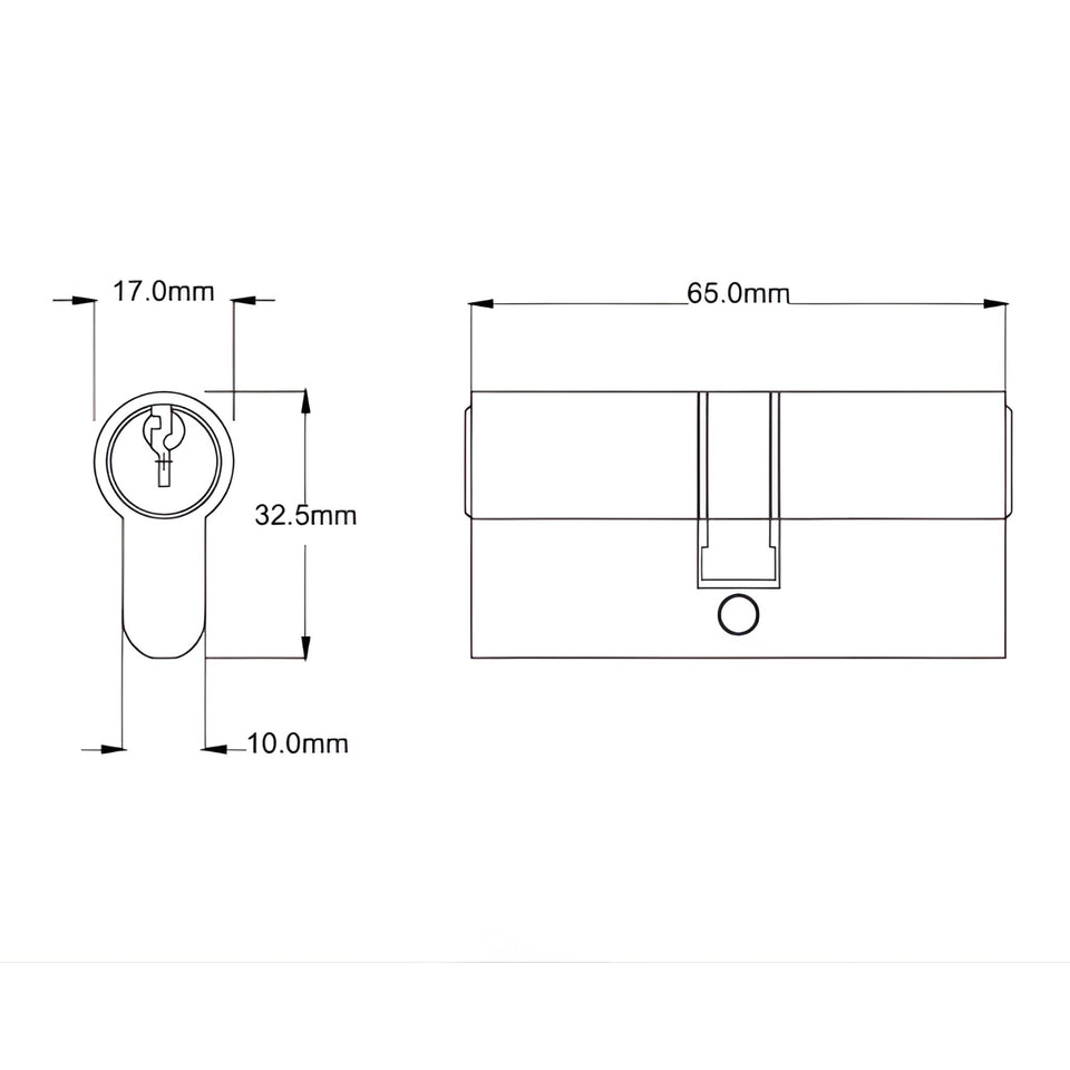 TradCo Milton Lever Long Backplate Entrance Set with High Security Lock Matte Black