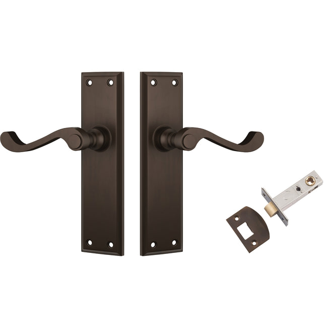 TradCo Milton Lever Long Backplate Passage Set Antique Brass 0786KPASS60 - The Blue Space