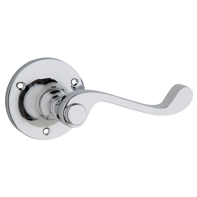 Tradco Milton Lever Round Rose Chrome Plated Sdg 0793 - The Blue Space