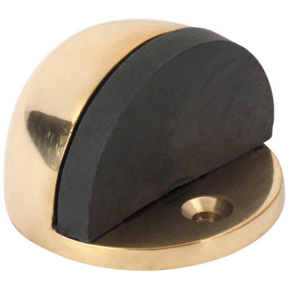 TradCo Oval Door Stop Polished Brass